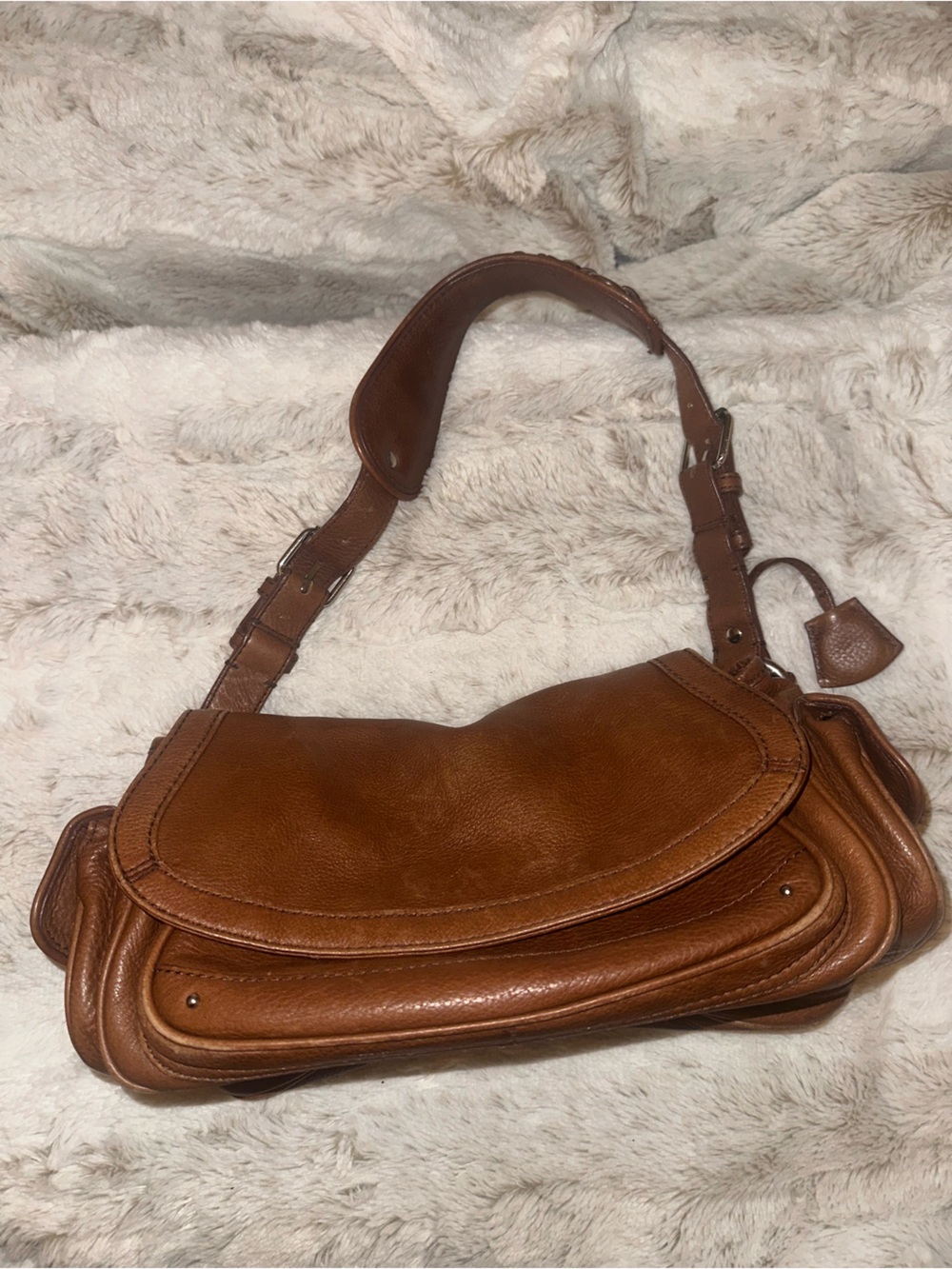 Banana Republic Cognac Brown Leather Shoulder Bag